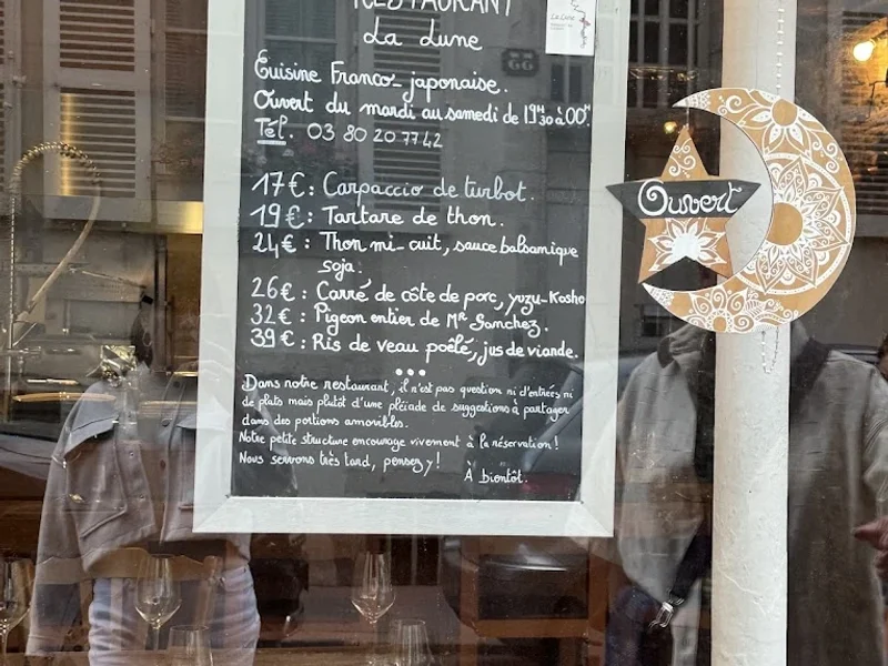 menu 2 of La Lune