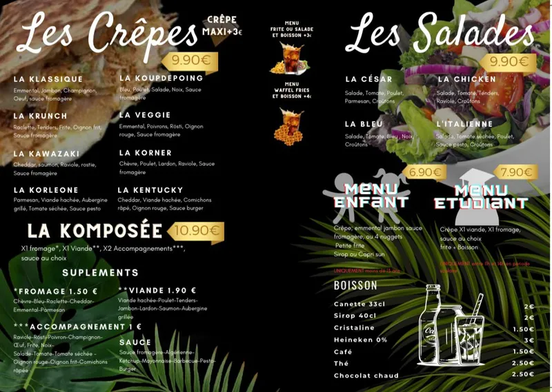 menu 0 of Korner's Krêpe