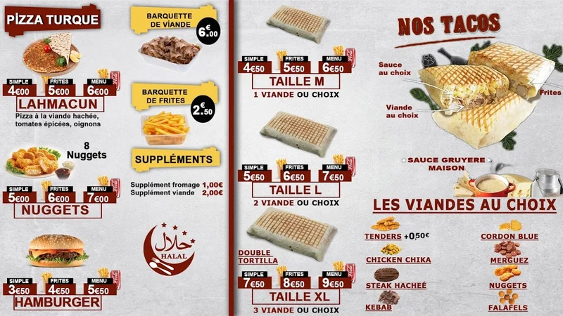 menu 2 of Restaurant La Petite Istanbul