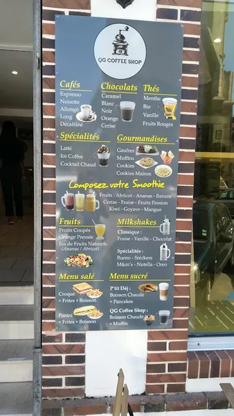 menu 1 of QG Coffee Shop