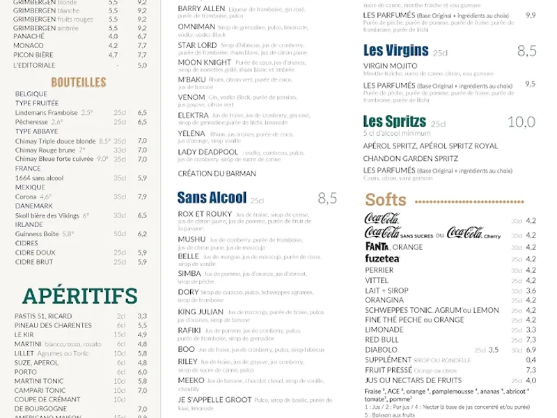 menu 0 of Édito Restaurant Dijon