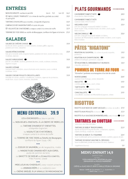 menu 2 of Édito Restaurant Dijon