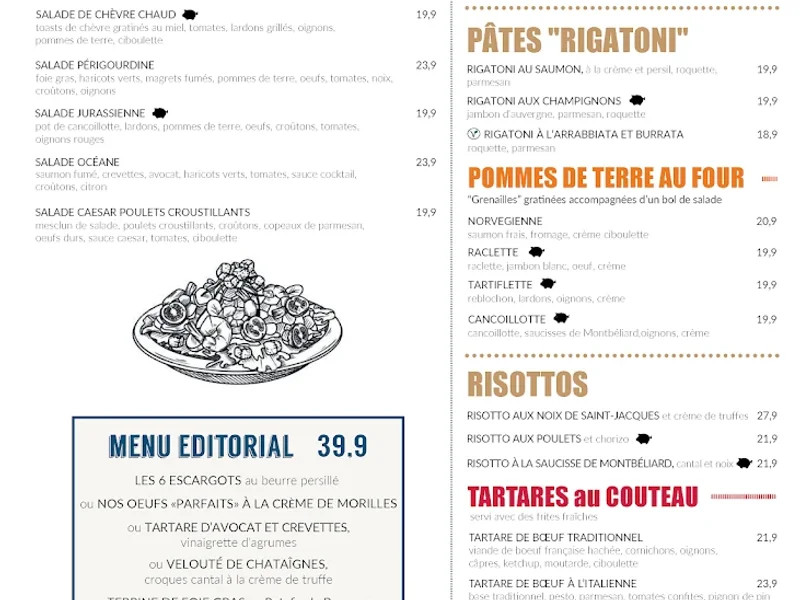 menu 2 of Édito Restaurant Dijon