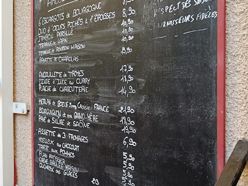 menu 1 of Le P'tit Bouchon Dijonnais