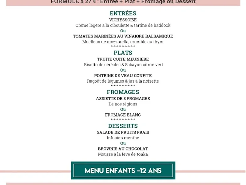 menu 2 of Restaurant Dijon L'évidence | Restaurant Bistronomique