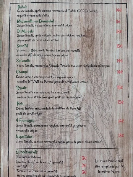 menu 0 of La Gaudina ( St-maximin-la -st-baume)