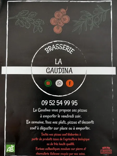 menu 1 of La Gaudina ( St-maximin-la -st-baume)