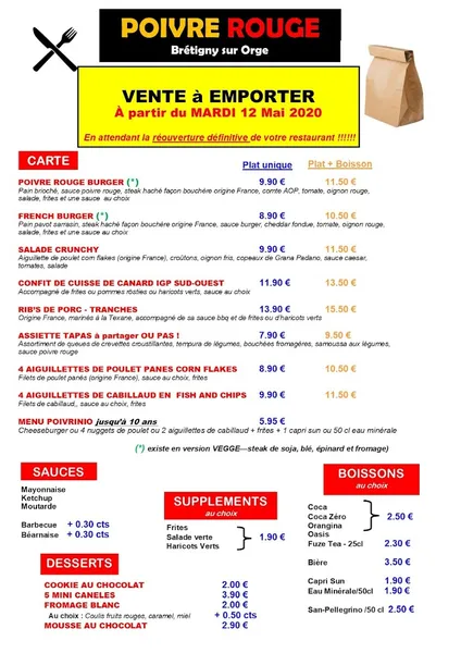 menu 2 of L'ENTRE POT'ES Brétigny sur Orge