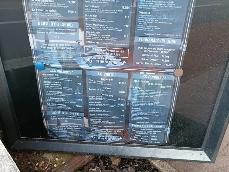 menu 2 of Les Docks De Bourgogne