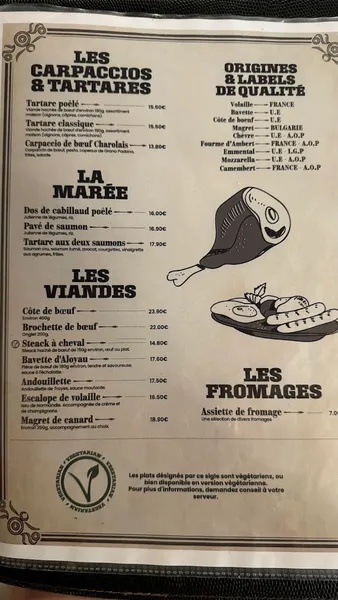 menu 0 of Le Lord