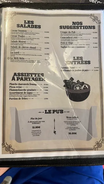 menu 1 of Le Lord