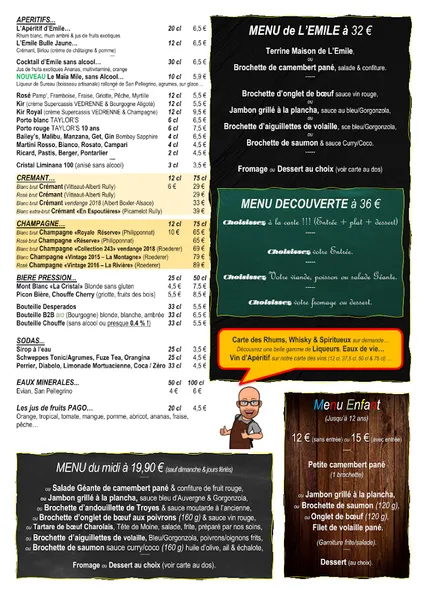 menu 0 of L'Émile Brochettes