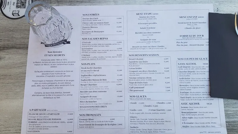 menu 0 of La Maison de Bois