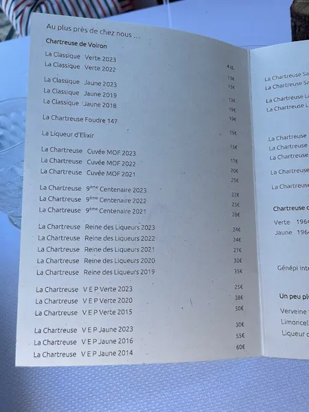 menu 0 of Restaurant Lamartine Lac du Bourget, Proche Aix-les-Bains