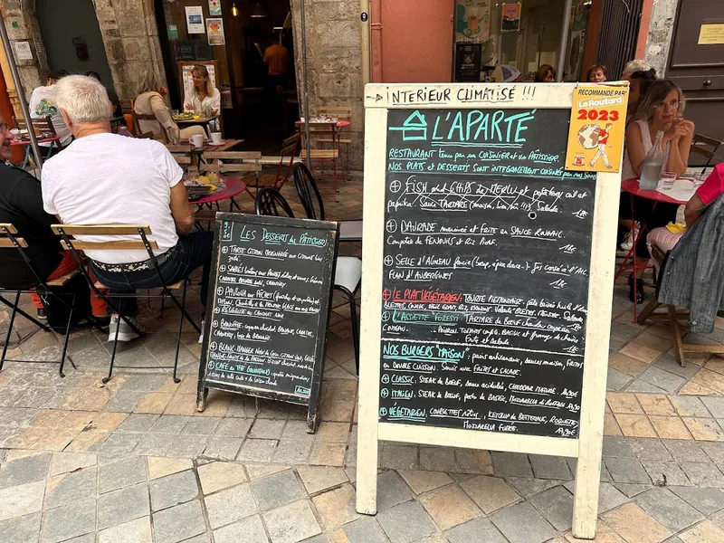 menu 1 of L'aparté