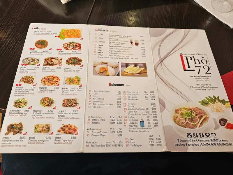 menu 0 of Phô72