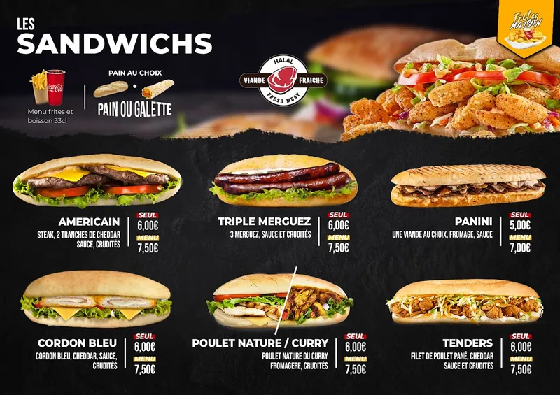 menu 0 of Les Délices Montiliens