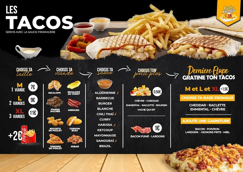 menu 1 of Les Délices Montiliens