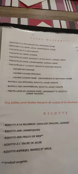 menu 2 of Brasserie Des Voyageurs