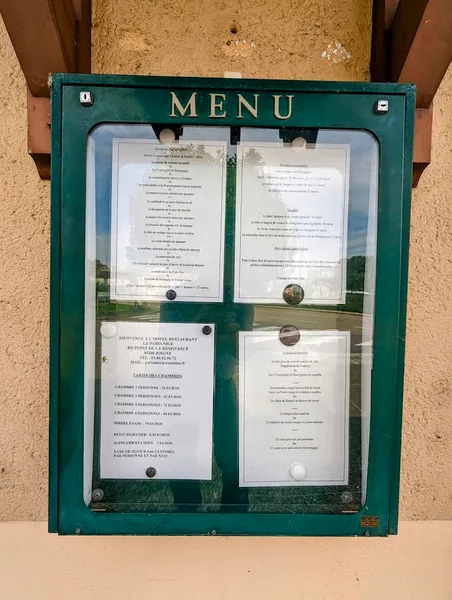 menu 2 of Hotel Restaurant Salle de réunion Logis le Paris Nice