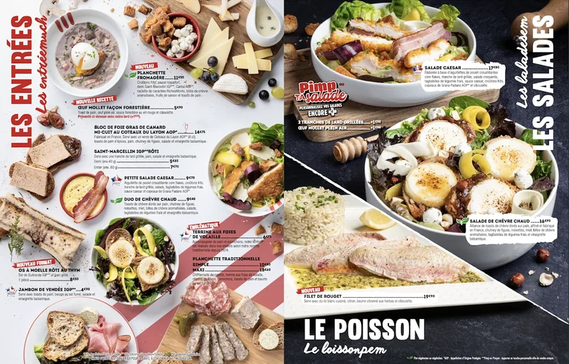 menu 1 of Restaurant La Boucherie