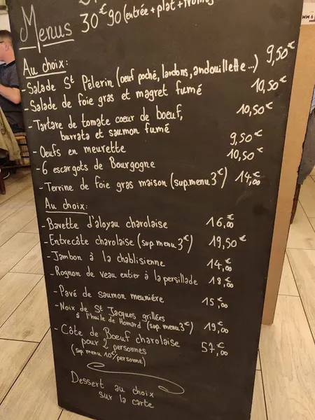 menu 2 of LE SAINT PELERIN