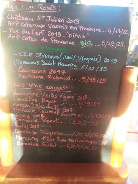 menu 1 of Les Canailles