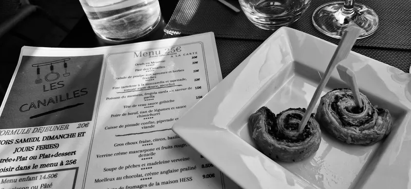 menu 2 of Les Canailles
