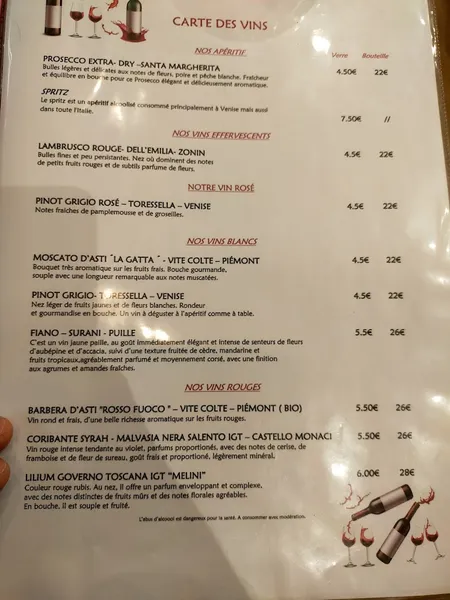 menu 2 of Basilico Pizzeria