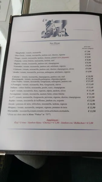 menu 2 of Ristorante Pizzeria Le 37