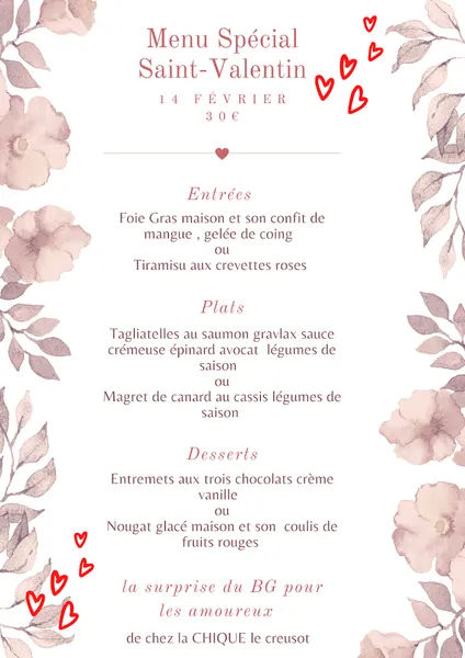 menu 0 of Brasserie de la Gare