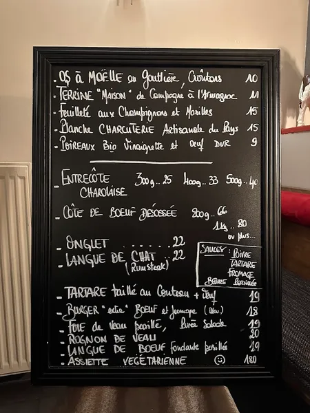 menu 1 of L'Effet Bœuf