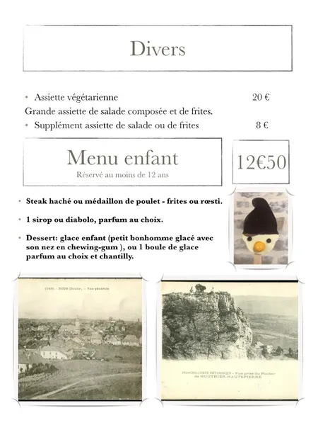 menu 2 of Restaurant Le Petit Paris