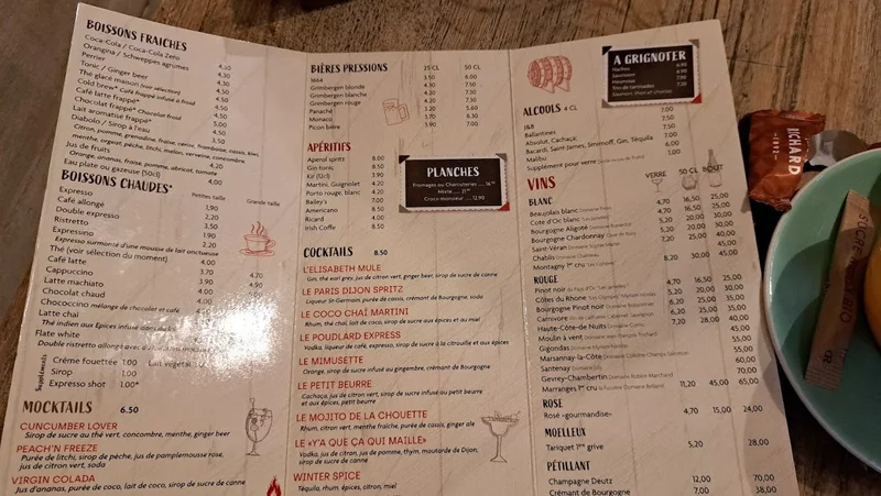menu 1 of Le P'tit ZINC