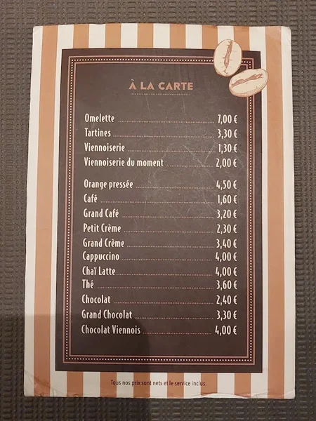 menu 0 of Café de l'Industrie