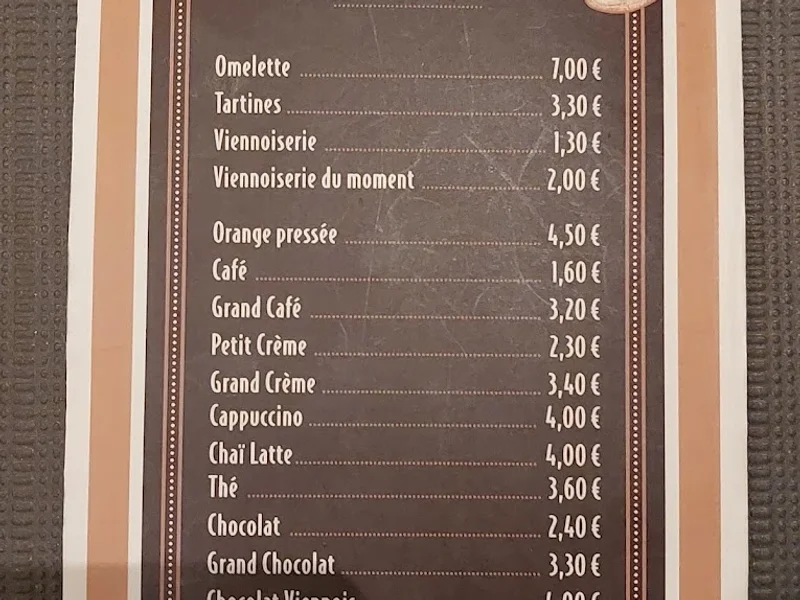 menu 0 of Café de l'Industrie