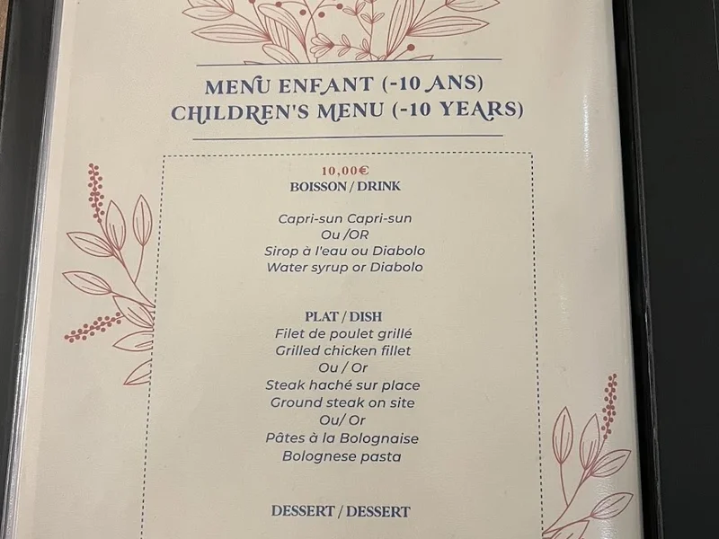 menu 0 of Bar Brasserie restaurant Au Grand Café Dijon