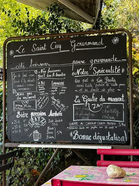 menu 1 of Le Saint Cirq Gourmand