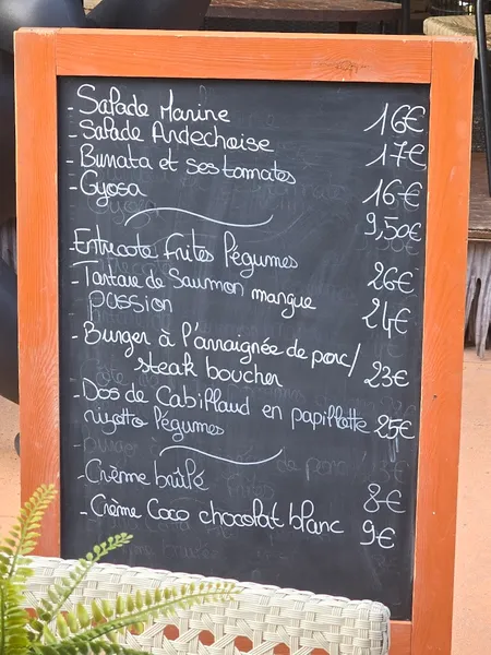 menu 1 of La Paillote