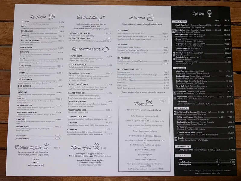 menu 0 of Le Grillou Restaurant
