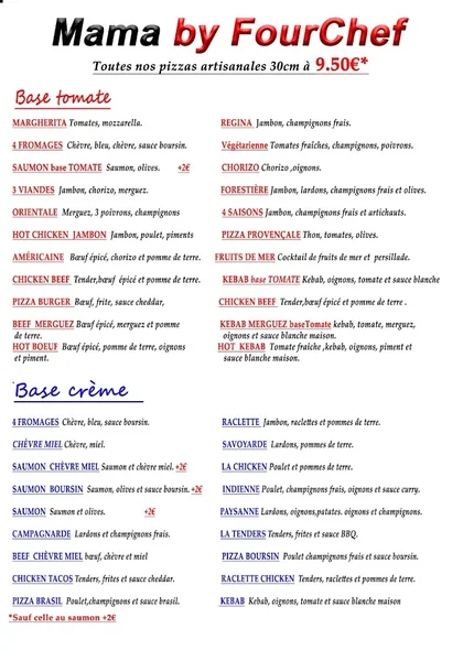 menu 2 of FourChef