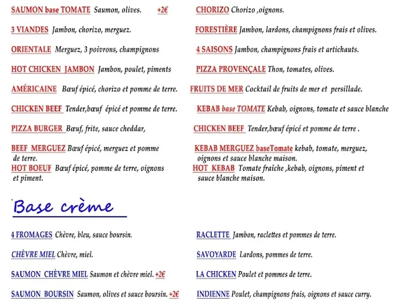menu 2 of FourChef