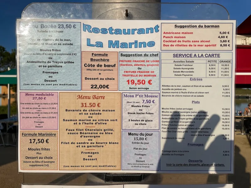 menu 1 of La Marine