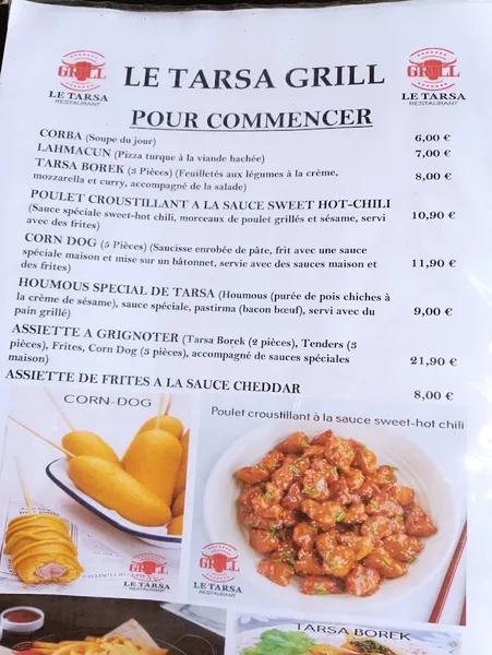 menu 0 of Le Tarsa Grill