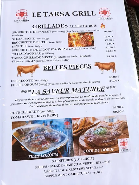 menu 2 of Le Tarsa Grill