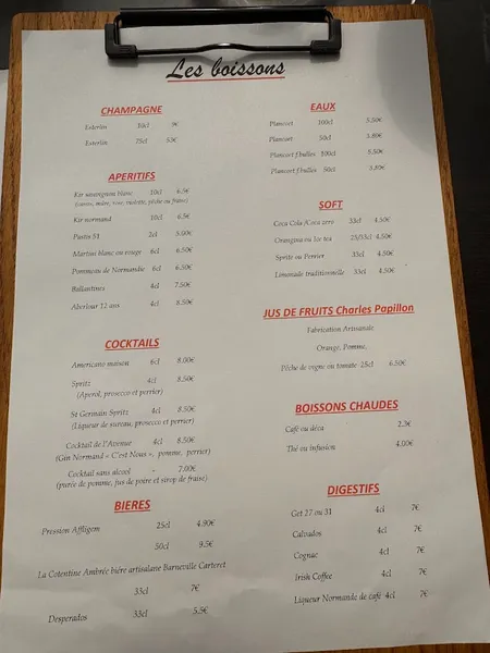 menu 0 of L'Avenue 21