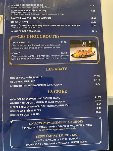 menu 0 of Le Grand Café du Théâtre
