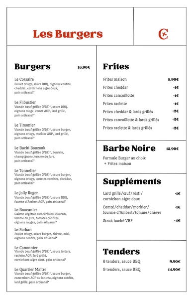 menu 0 of Restaurant La Cargaison