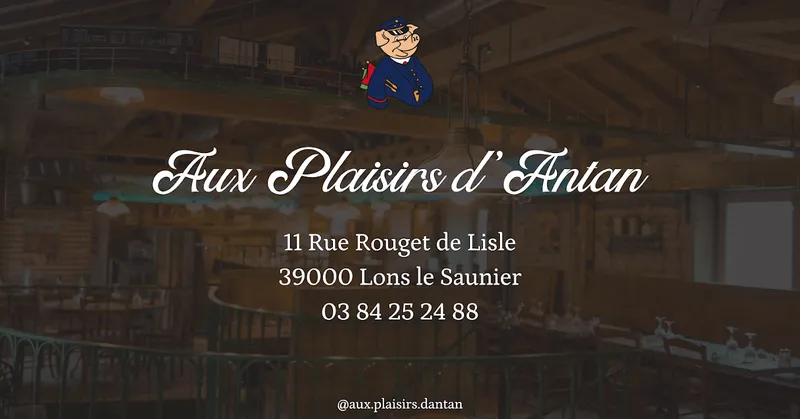 menu 2 of Aux Plaisirs d'Antan