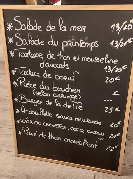 menu 1 of L'ardoisier